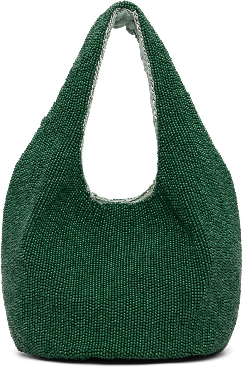 Tote bag JW Anderson Mini Beaded Shopper Tote Zelena | HB0744-FA0469