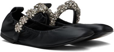 Tenisice i cipele Stella McCartney Stella McCartney Elsa Crystal Flowers Ballerina Flats Crna | 810497W1IL0, 3