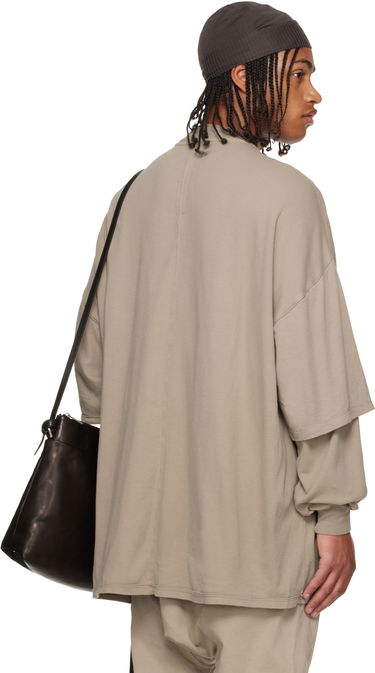 Dukserice Rick Owens Concordians Tommy Hustler Layered Sleeve Oversized Sweatshirt Bež | DU02E7266 JDB, 2