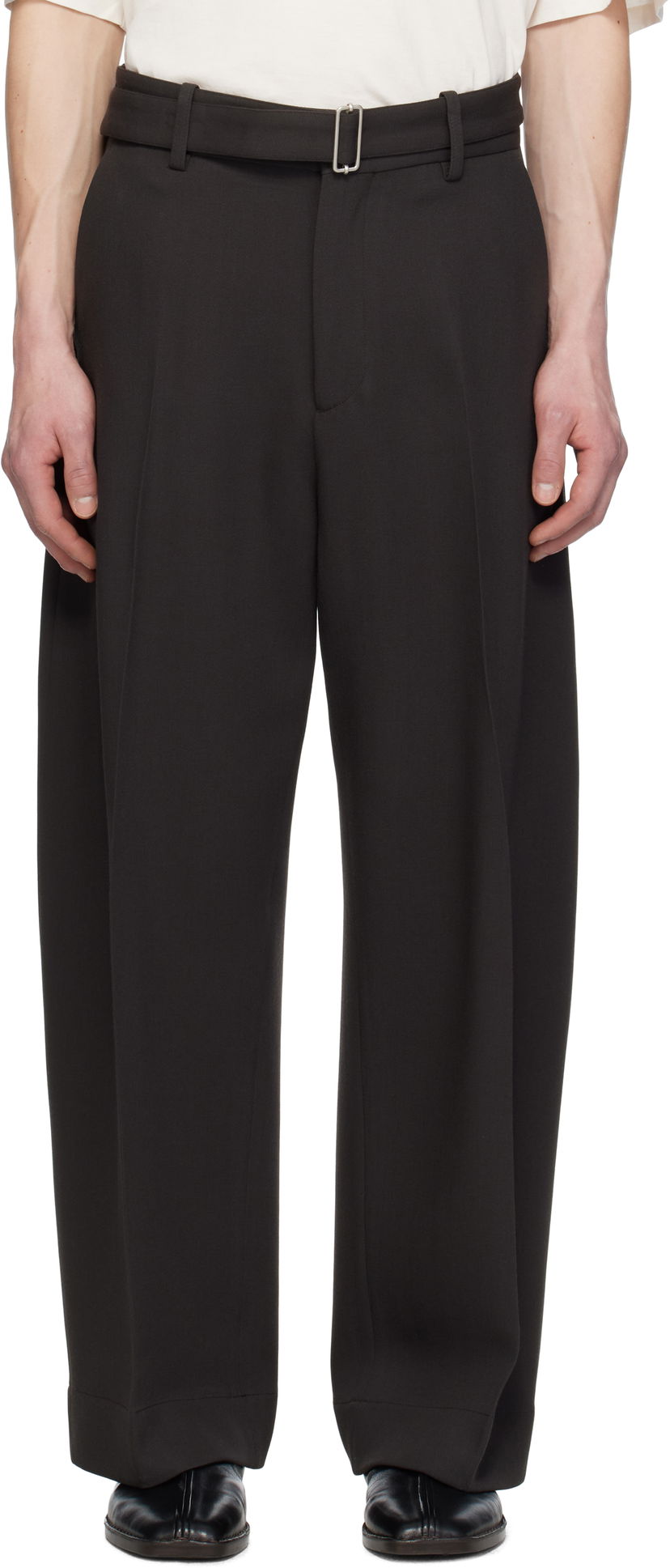 Hlače Studio Nicholson Studio Nicholson Vital Trousers Crna | VITAL SNM - 1279