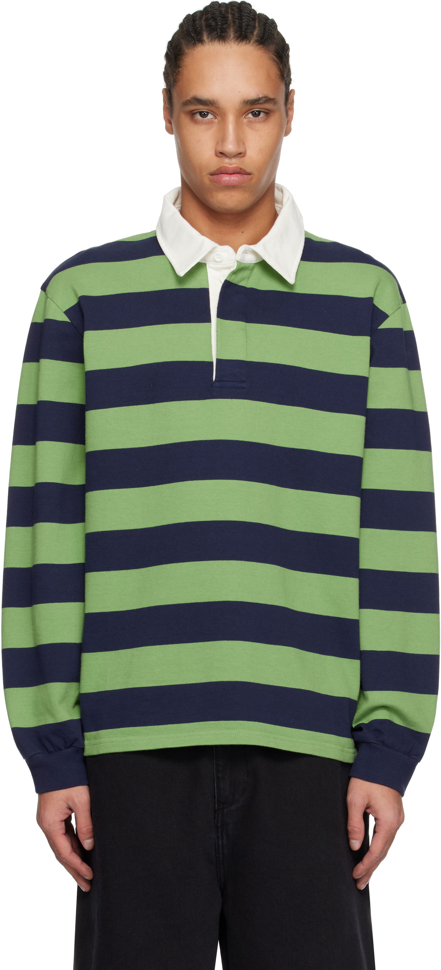 Polo majica Palmes Striped Rugby Polo Zelena | P15-0028-638, 0