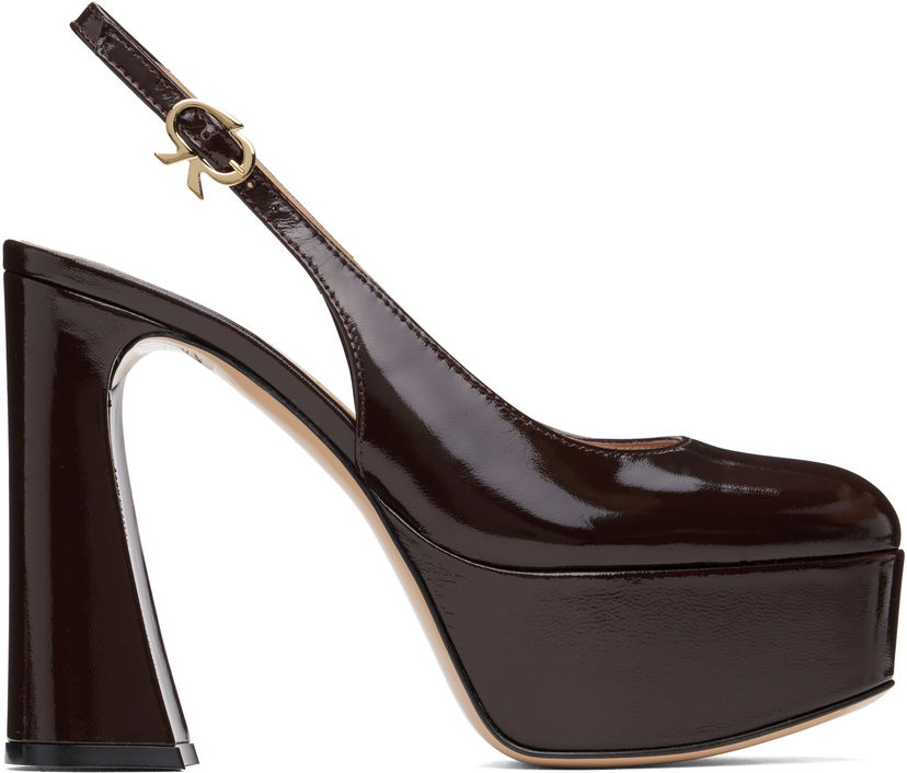 Tenisice i cipele Gianvito Rossi Bessie Slingback Platform Heels Smeđa | G95569-70RIC-NUI