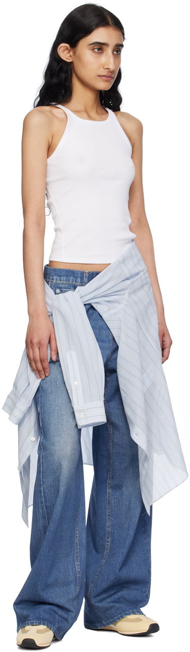 Majica bez rukava rag & bone Essential Rib String Tank Top Bijela | WCC24PT020CA20, 3