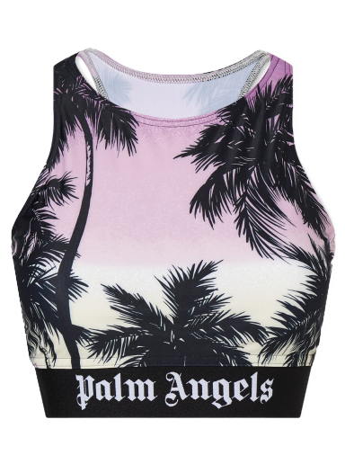 Majica bez rukava Palm Angels Pink Sunset Logo Sports Top Višebojno | PWVO024S23FAB0033710