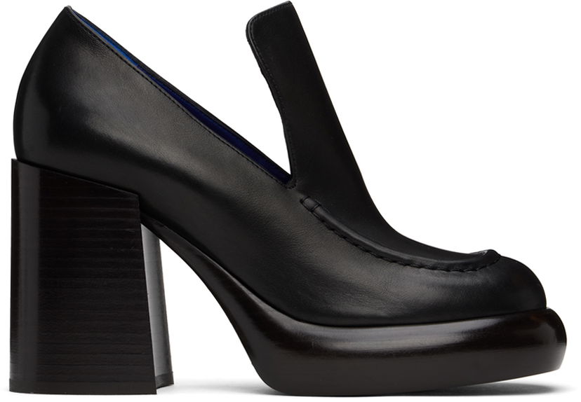 Tenisice i cipele Burberry Leather Wedge Heels Crna | 8091974