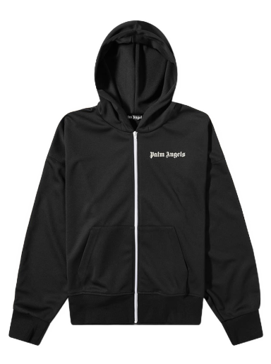 Dukserice Palm Angels Logo Full-Zip Hoodie Crna | PMBD051S23FAB0011003