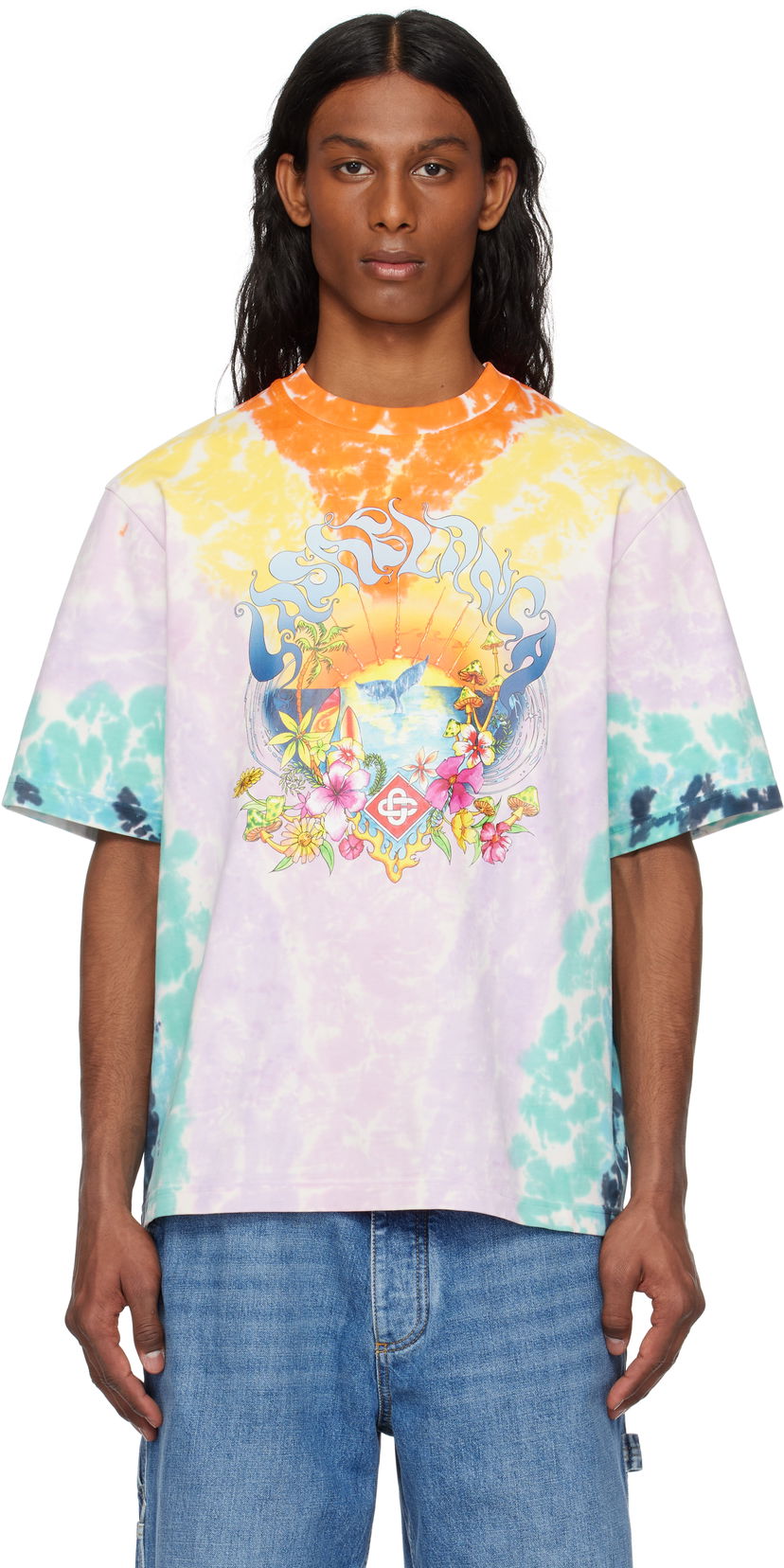 Majica kratkih rukava Casablanca Casablanca Surf Trip Tie Dye T-Shirt Višebojno | MS25-JTS-027-01