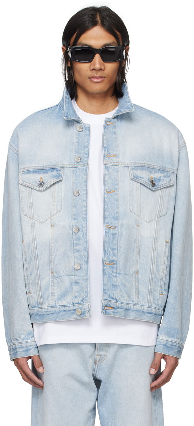 Jakna VETEMENTS VTMNTS Embroidered Denim Jacket Plava | VL20JA560L