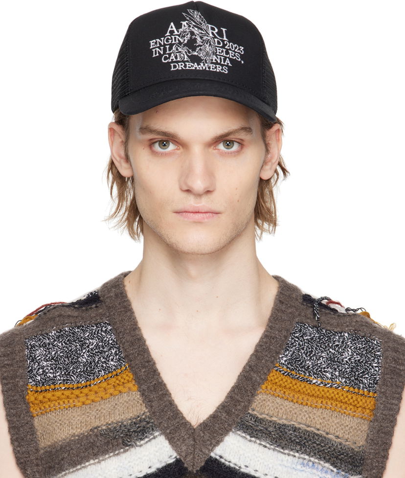 Kapa AMIRI Pegasus Trucker Hat Crna | SS23MAH006-001