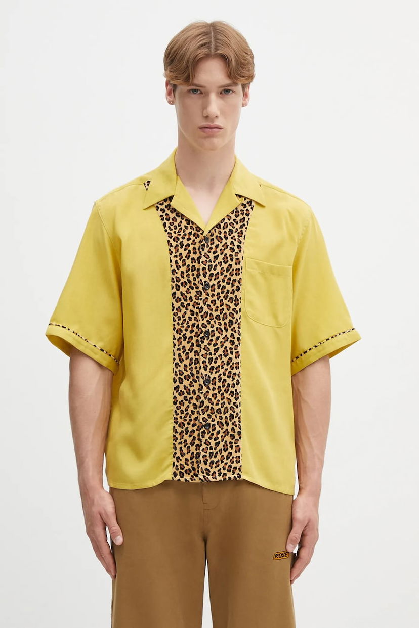 Košulja WACKO MARIA Wacko Maria Switching Relaxed Fit Shirt Žuta | 25SS.WMS.OC16