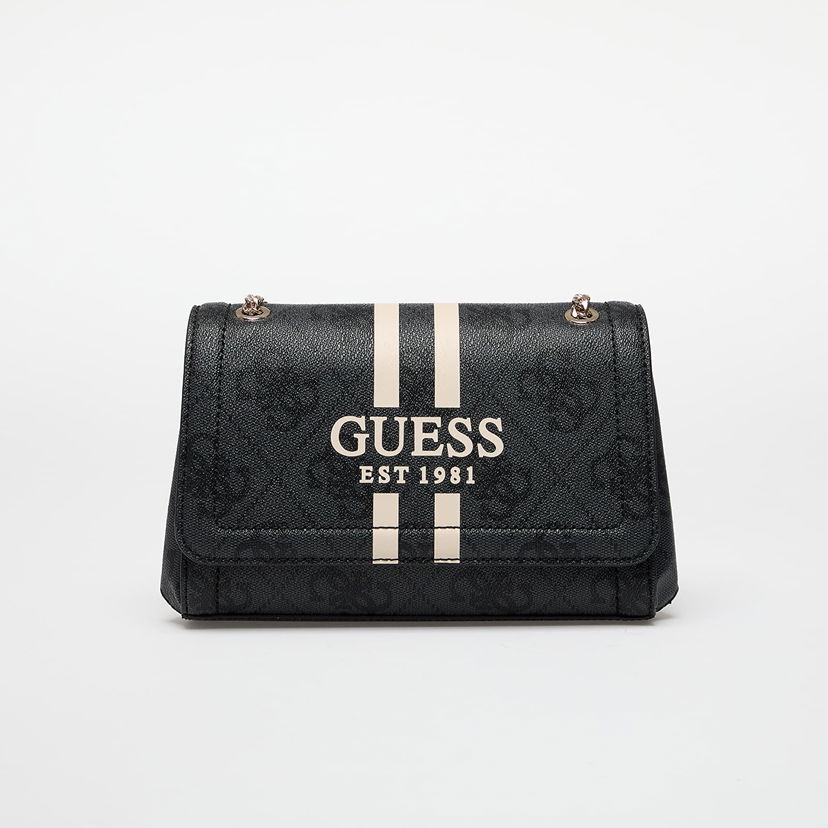Torba za rame GUESS GUESS Noelle II Convertible Crossbody Flap Bag Crna | HWOS9672210-CLO