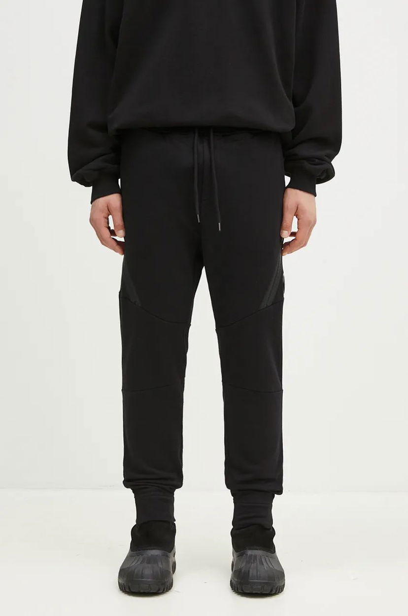 Trenirka C.P. Company Diagonal Raised Fleece Lens Sweatpants Crna | 17CMSP084A005086W