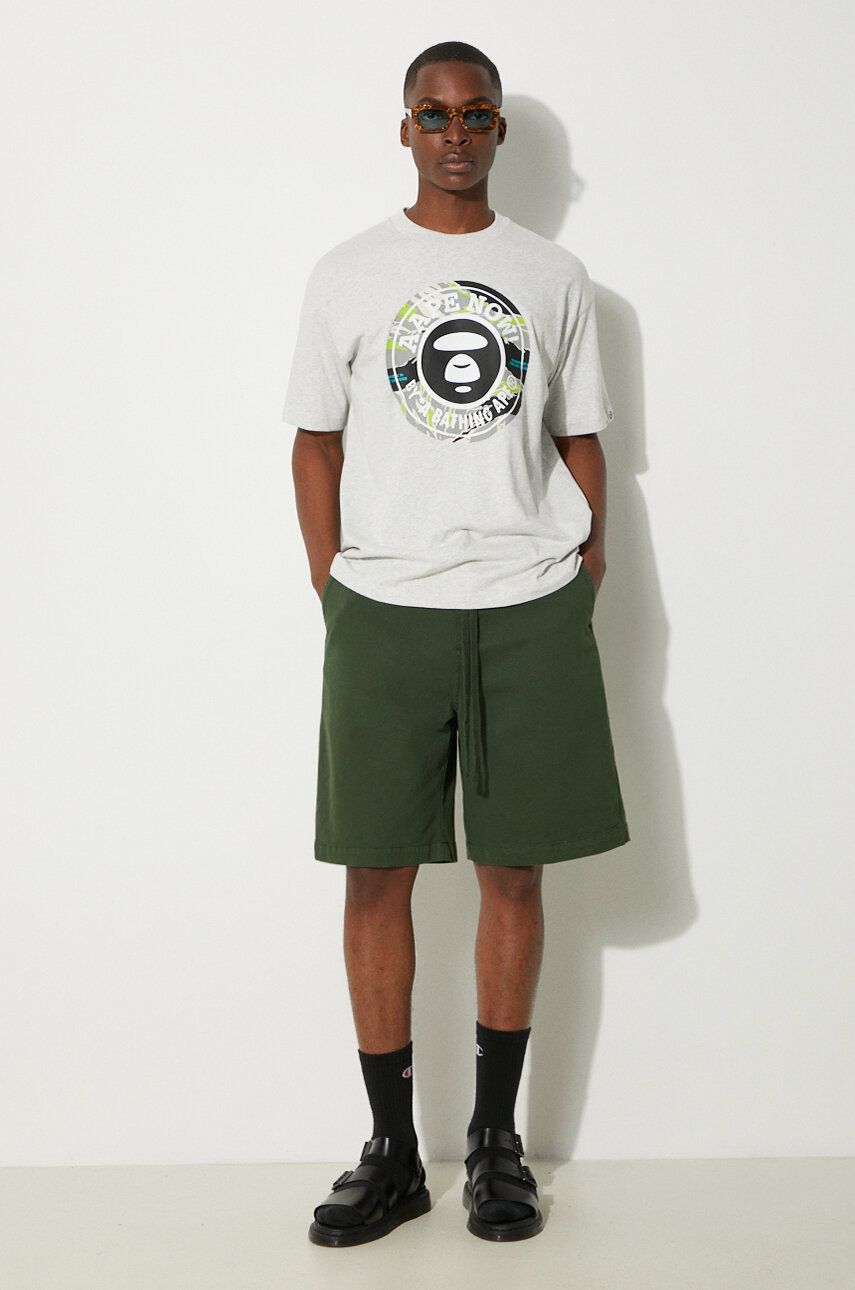 Majica kratkih rukava AAPE by A Bathing Ape AAPE By A Bathing Ape Basic Tee Print T-Shirt Siva | AAPTEM1444XAM, 1