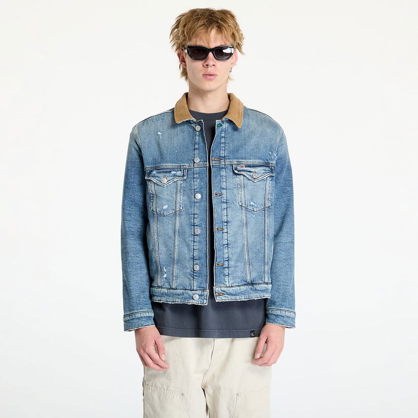 Jakna Tommy Hilfiger Ryan Teddy Regular Trucker Jacket Denim Plava | DM0DM20435 1A5