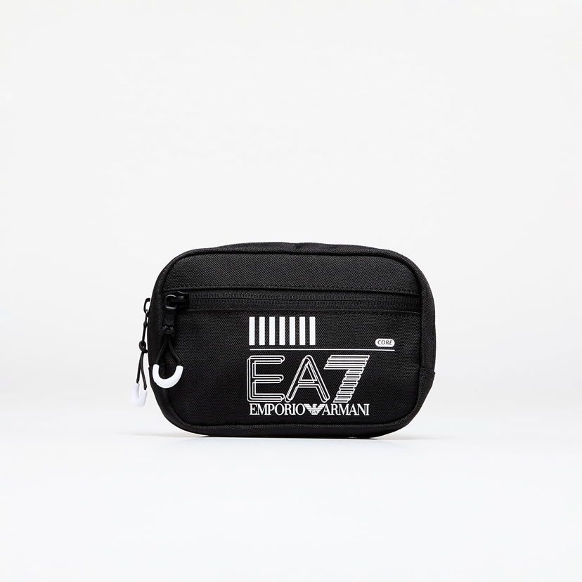 Torba za rame Emporio Armani EA7 Unisex Small Pouch Bag Black/ White Logo Universal Crna | 245082CC94002021