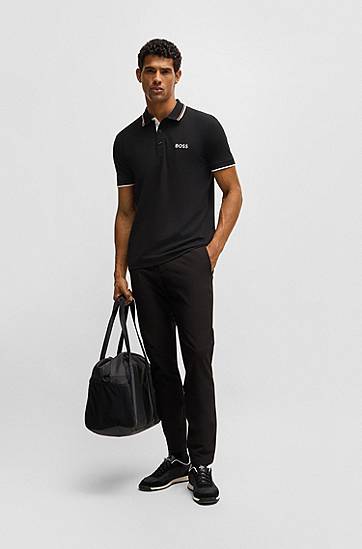 Polo majica BOSS BOSS Contrast Logo Polo Shirt Crna | 50469102, 1