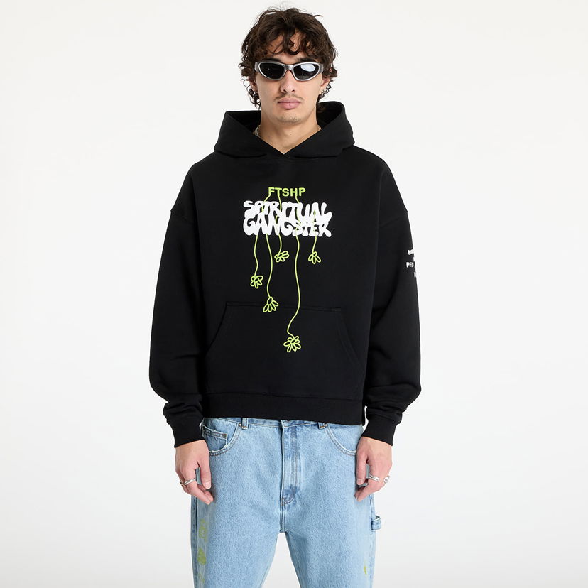 Dukserice Footshop Black Spiritual Gangster Print Hoodie Crna | FTSHP_390
