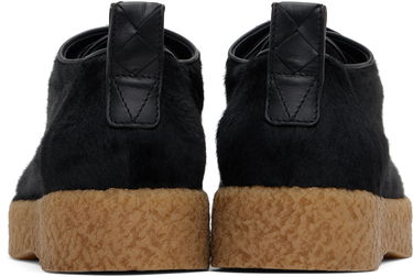 Tenisice i cipele Bottega Veneta Torino Hairy Lace-Up Derbys with Crepe Soles Crna | 806448V2CU01000, 1