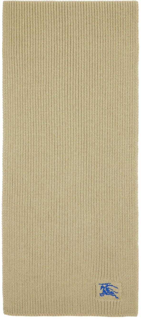 Šal Burberry Ribbed Cashmere Scarf Taupe Bež | 8085772