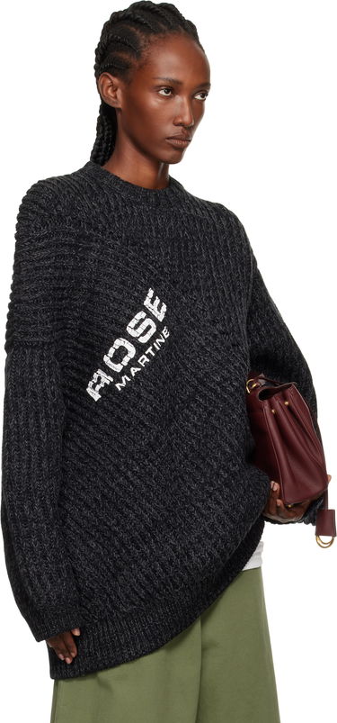 Džemper Martine Rose Martine Rose Engineered Fisherman Rib Sweater Crna | 971YA03053, 4