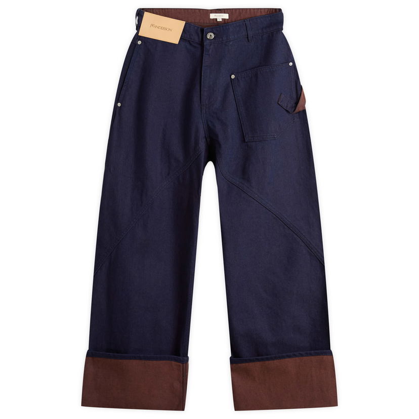Jeans JW Anderson JW Anderson Turn Up Twisted Workwear Jeans Size 30 Tamnoplava | DT0120-PG1836-807