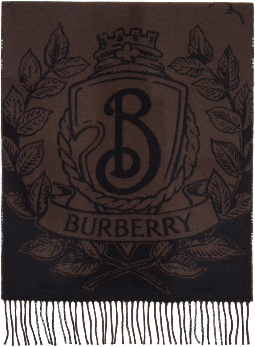 Šal Burberry Reversible Knight Scarf Smeđa | 8112978