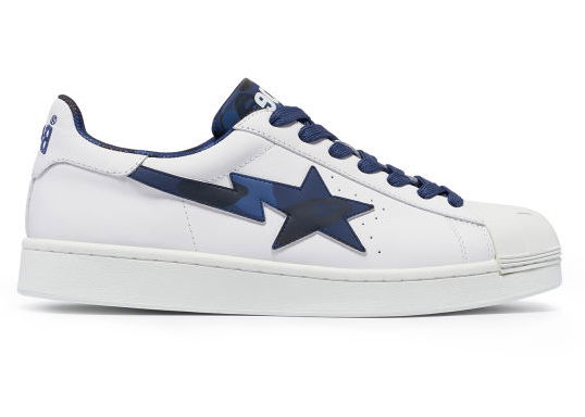 Tenisice i cipele BAPE A Bathing Ape Skull Sta White Navy Bijela | 1J20191007-NVY
