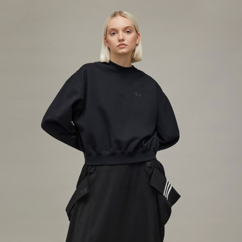 Dukserice Y-3 Y-3 Brushed Terry Boxy Crew Crna | JD9789