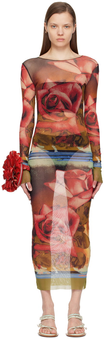Haljina Jean Paul Gaultier Jean Paul Gaultier Roses Print Maxi Dress Višebojno | 24/25-F-RO090-T547-403050