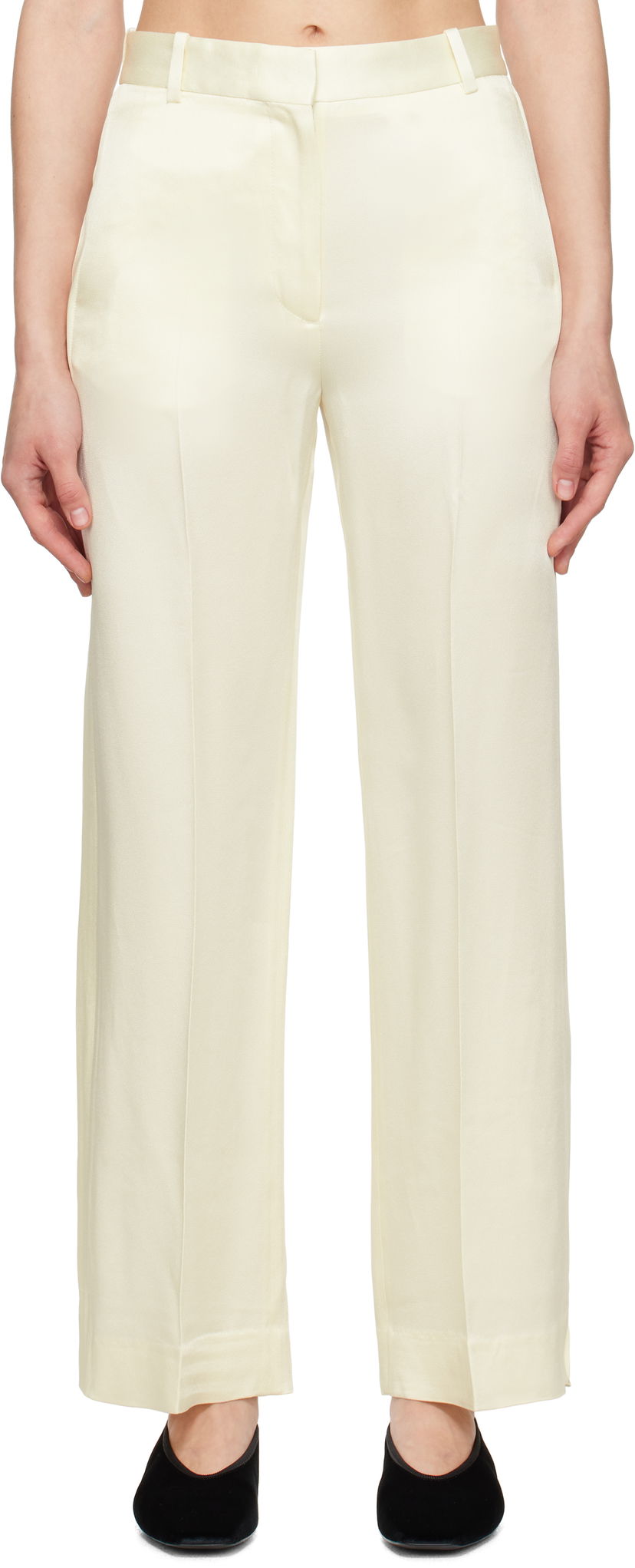 Hlače TOTEME TOTEME Cuff-Slit Trousers Žuta | 251-WRB4483-FB0344
