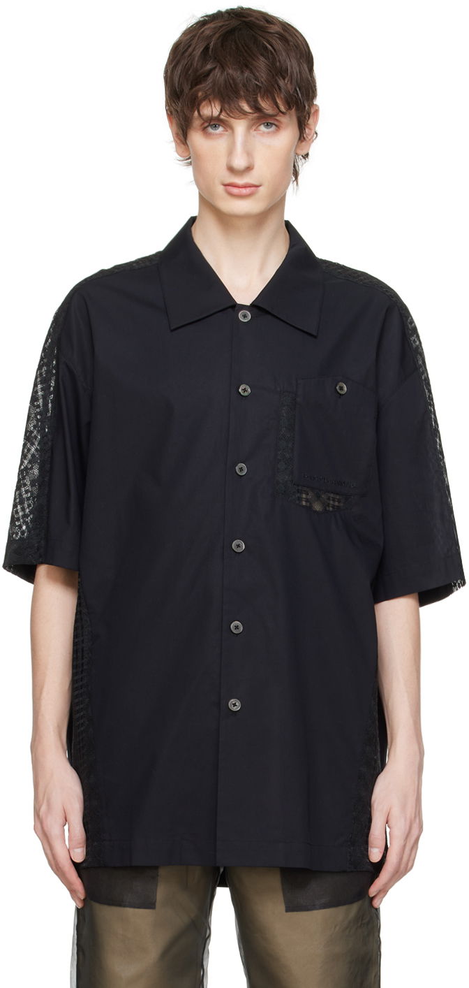 Košulja Feng Chen Wang Feng Chen Wang Lace Overlay Shirt Crna | FUS17SR04