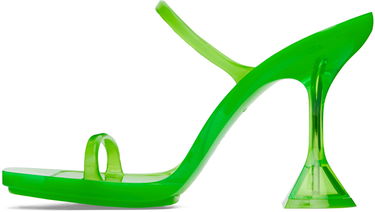 Dodaci Amina Muaddi Amina Muaddi Brito Slipper Heeled Sandals Zelena | 11S333533BRI, 2