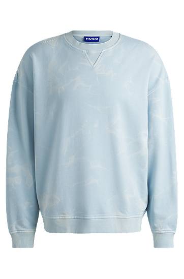 Džemper BOSS HUGO Tie-Dye Terry Sweatshirt Plava | 50534266
