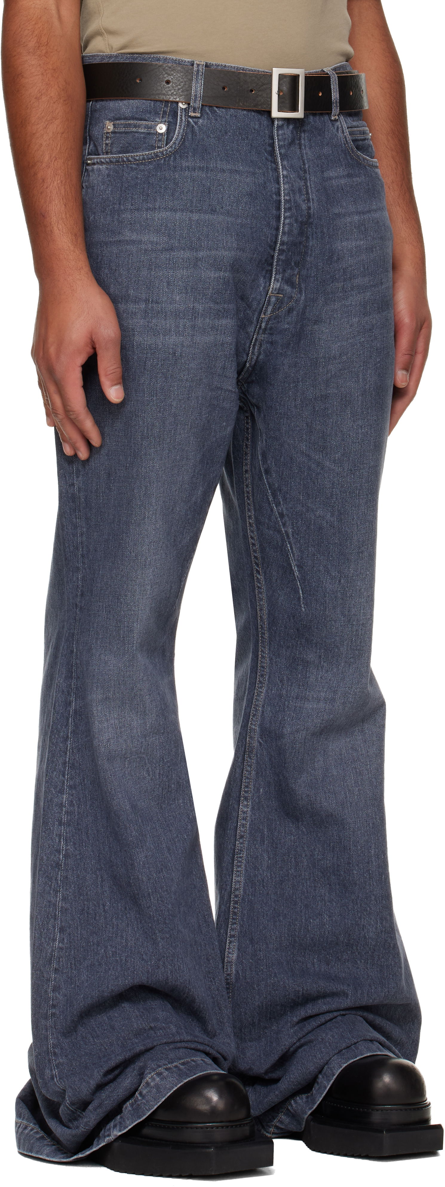 Jeans Rick Owens DRKSHDW Concordians Bolan Bootcut Jeans Plava | DU02E7365 DGY, 1