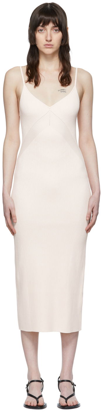 Haljina rag & bone Viscose Midi Slip Dress Bež | WAS22P0061806