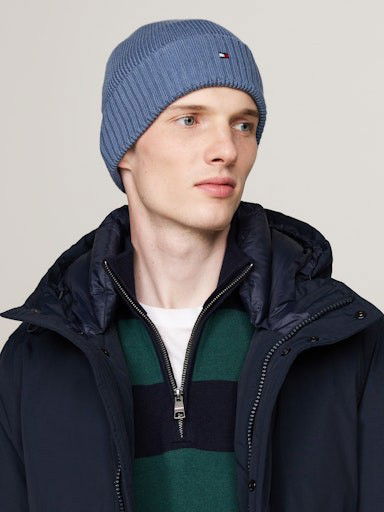 Kapica Tommy Hilfiger Beanie Plava | AM0AM12796DBW