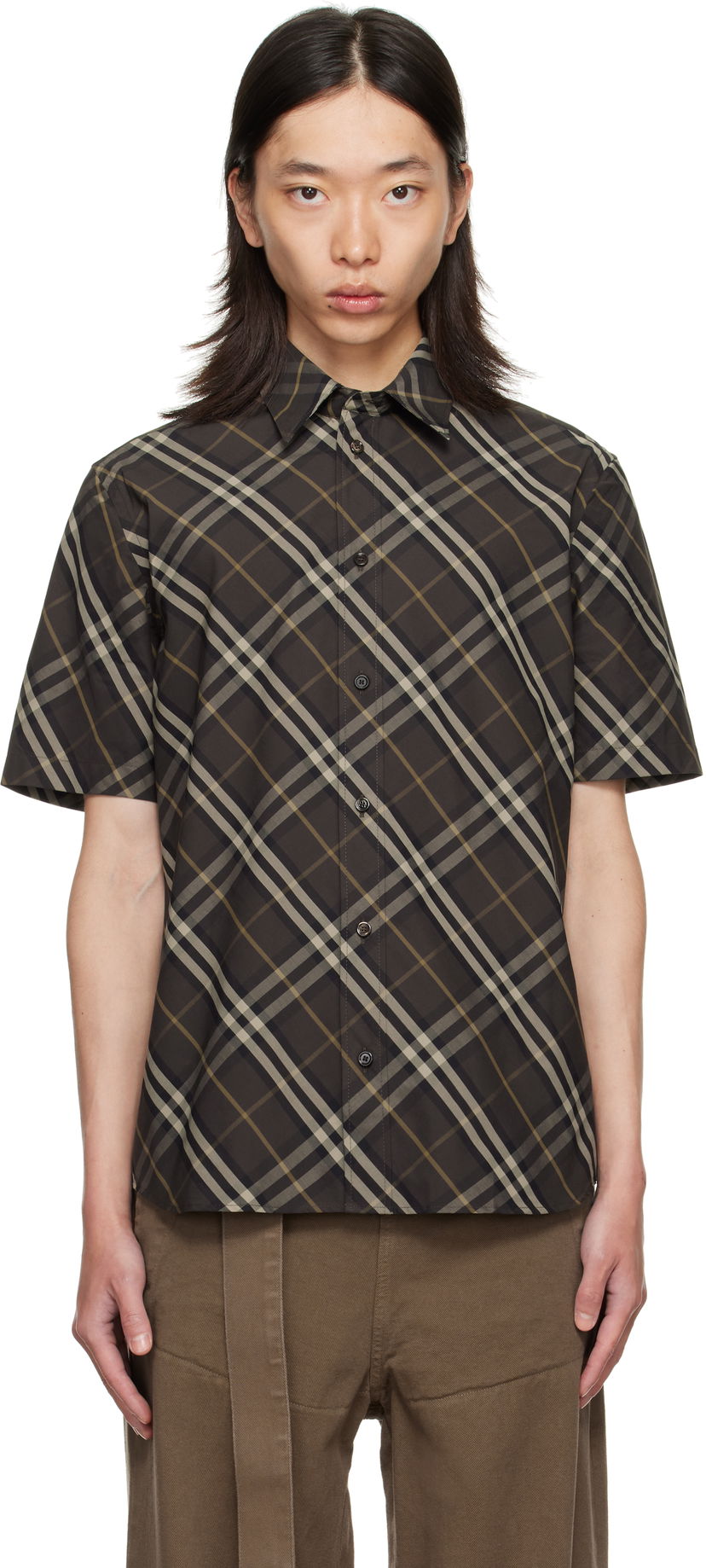 Košulja Burberry Burberry Relaxed Fit Check Cotton Shirt Smeđa | 8116127