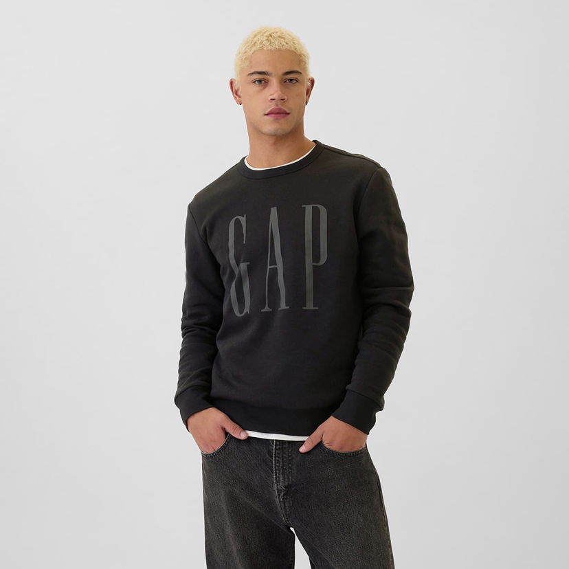 Dukserice GAP Sweatshirt Fleece Sweatshirt Black M Crna | 542214-02