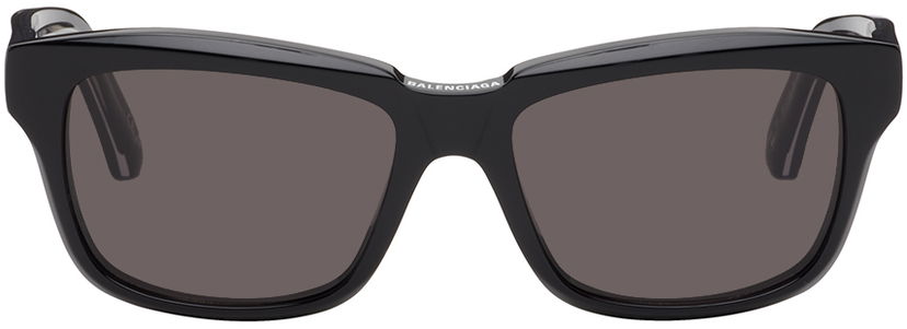 Sunčane naočale Balenciaga Weekend Rectangular Acetate Sunglasses Crna | BB0346S