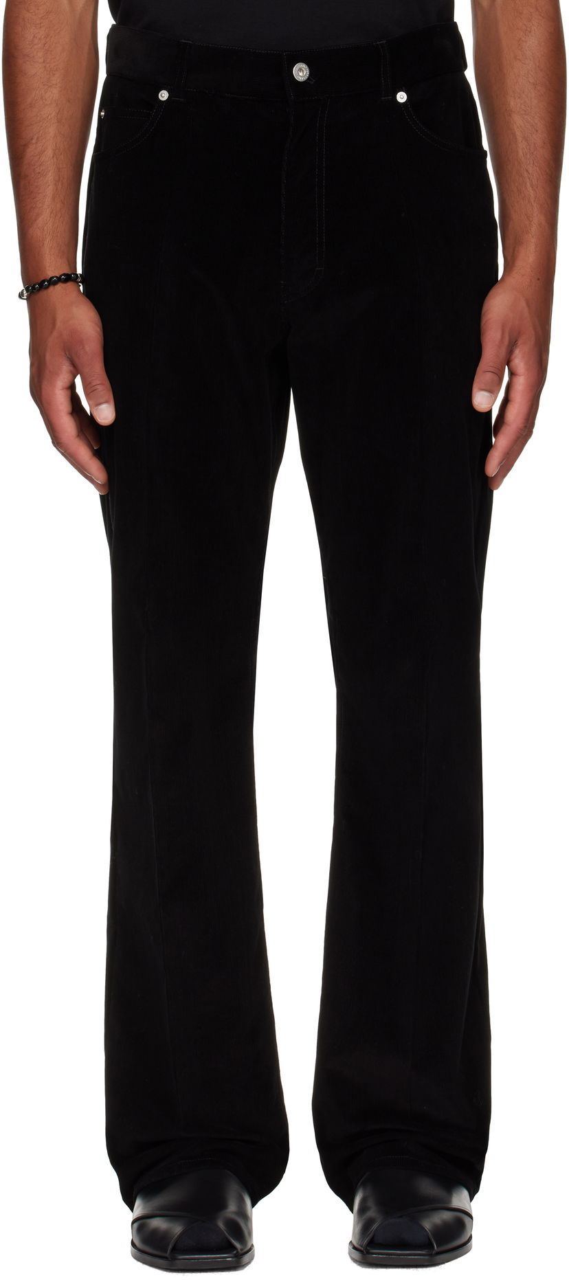 Hlače FERRAGAMO Ferragamo Corduroy Trousers Crna | 784655