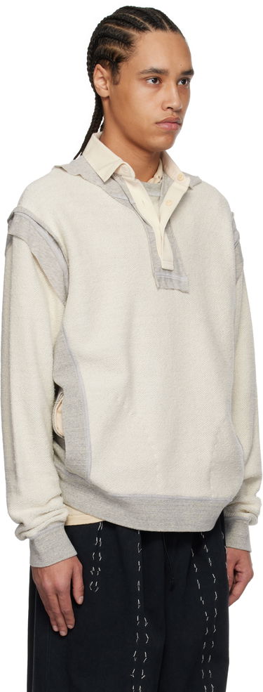Džemper Maison Margiela Maison Margiela Décortiqué Polo Sweatshirt Bež | S50GU0227 M25022, 1