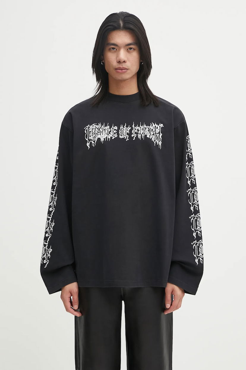 Majica kratkih rukava VETEMENTS VETEMENTS Cof Logo Long Sleeve T-Shirt Crna | UCF76LS100B