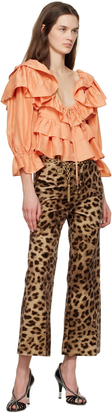 Košulja CHLOÉ Chloé Cropped Ruffle Blouse Narančasta | CH25SHT16314, 3