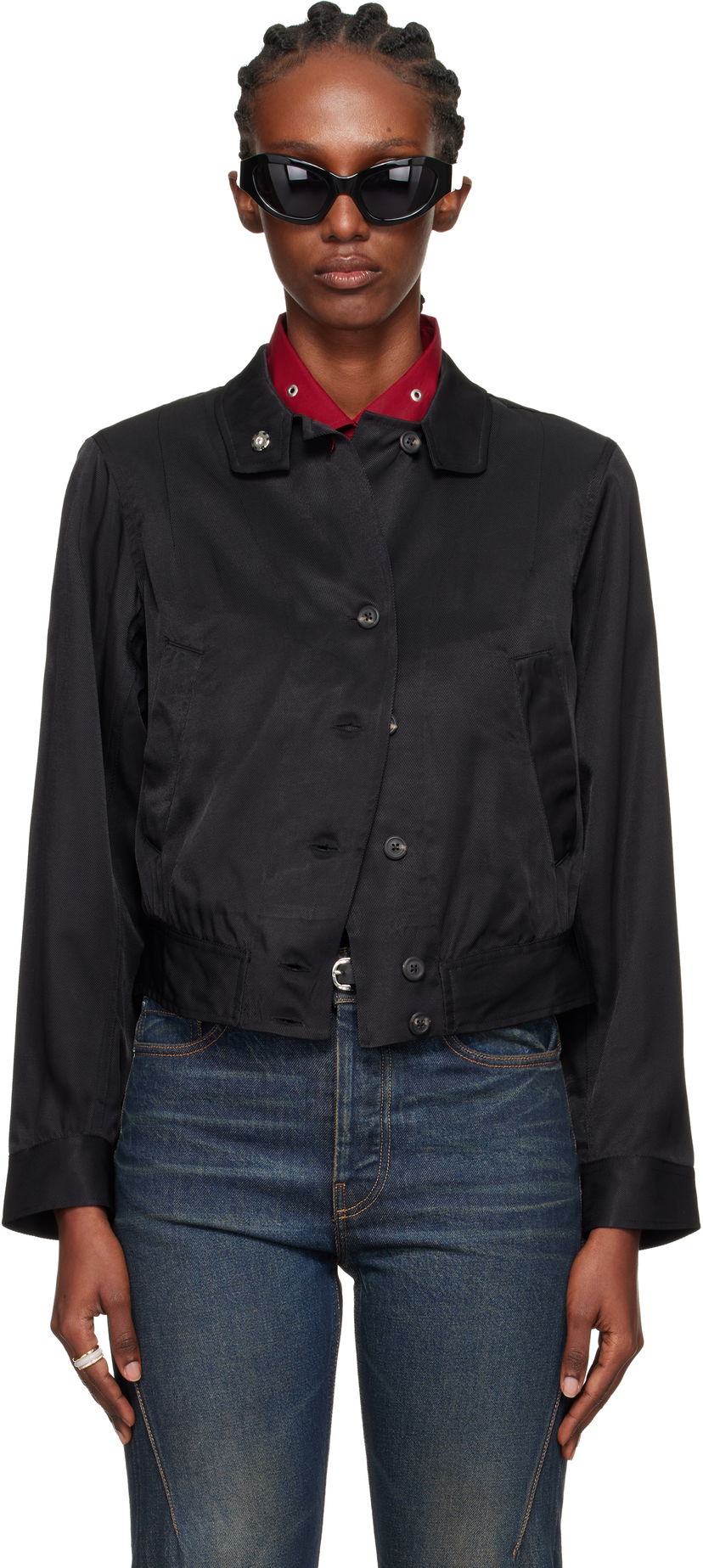 Bomber jakna OUR LEGACY Tuxedo Bomber Jacket Crna | W4252TF