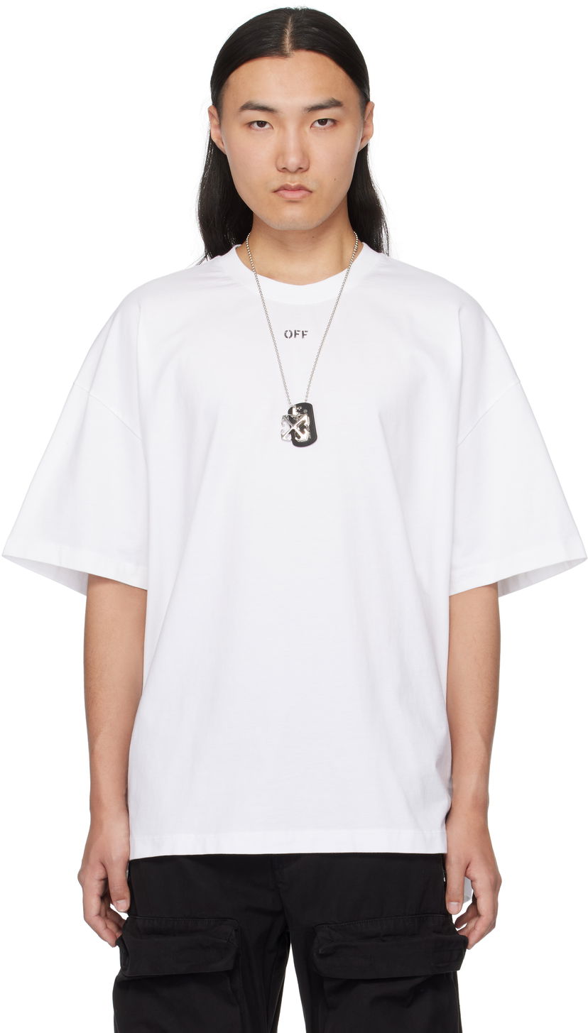 Majica kratkih rukava Off-White Stamp Over T-Shirt Bijela | OMAA161C99JER0010110
