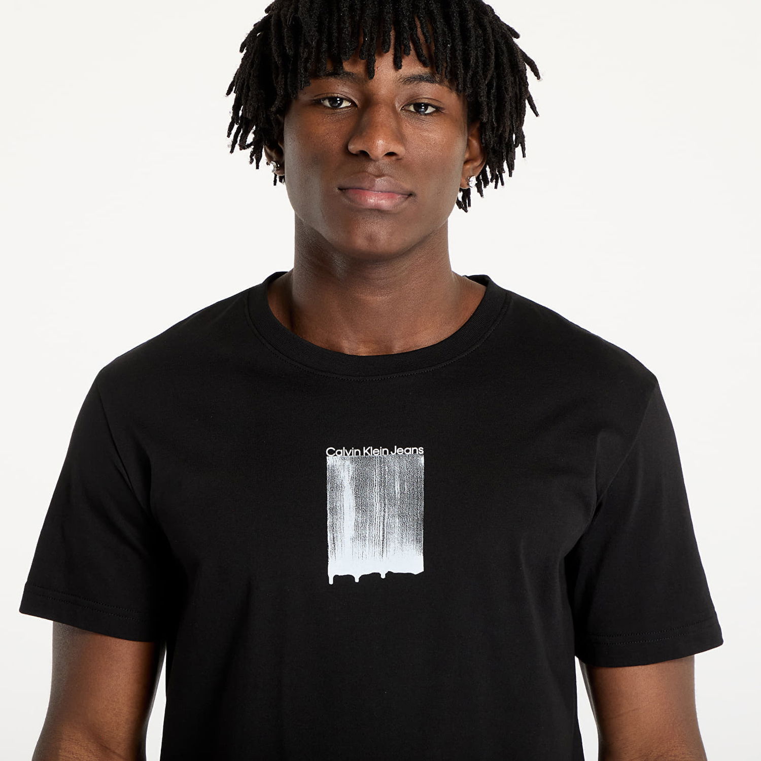 Majica kratkih rukava CALVIN KLEIN Calvin Klein Jeans Brush Stroke Graphic T-Shirt Crna | J30J327522 BEH, 1