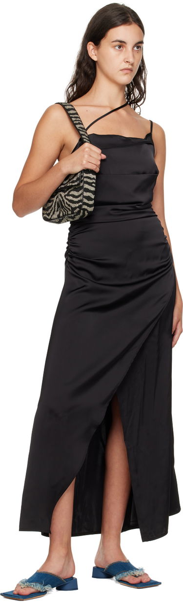 Haljina Han Kjøbenhavn Han Kjobenhavn Asymmetric Midi Dress Crna | W-132773, 3