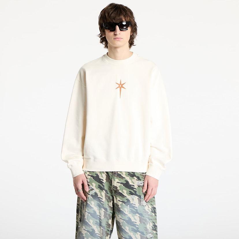 Dukserice Marcelo Burlon Marcelo Burlon County Goth Boxy Crewneck Sweatshirt Bež | CMBA09CS25FLE0026F60