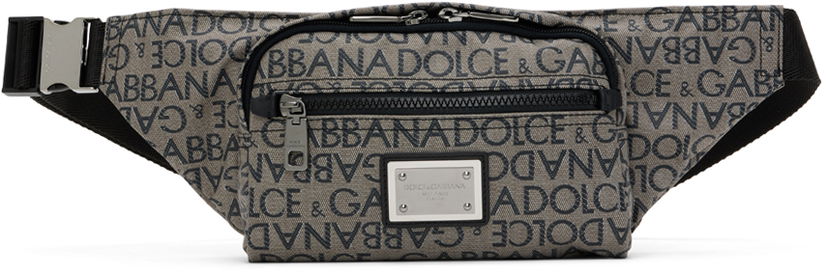 Torba oko struka Dolce & Gabbana Gray & Black Printed Belt Bag Siva | BM2218AJ705