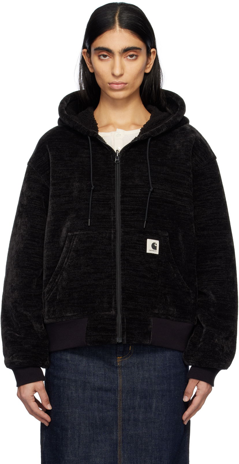 Dukserice Carhartt WIP Fleece Lined Hoodie Crna | I033905 89XX